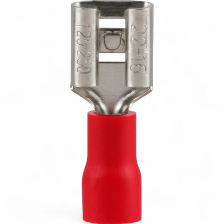 Pre-Insulated Female Disconnect Terminal - Red (8-Pack)