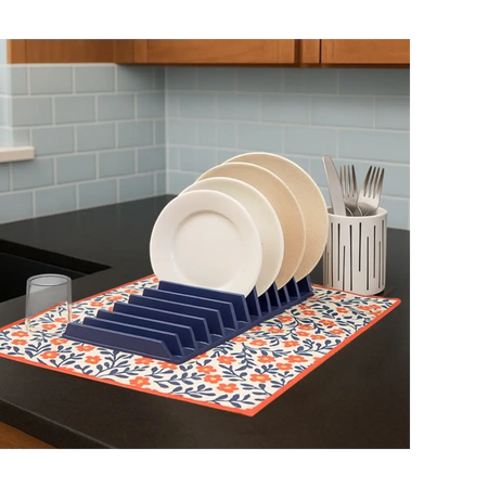 Dish drying rack mat set
