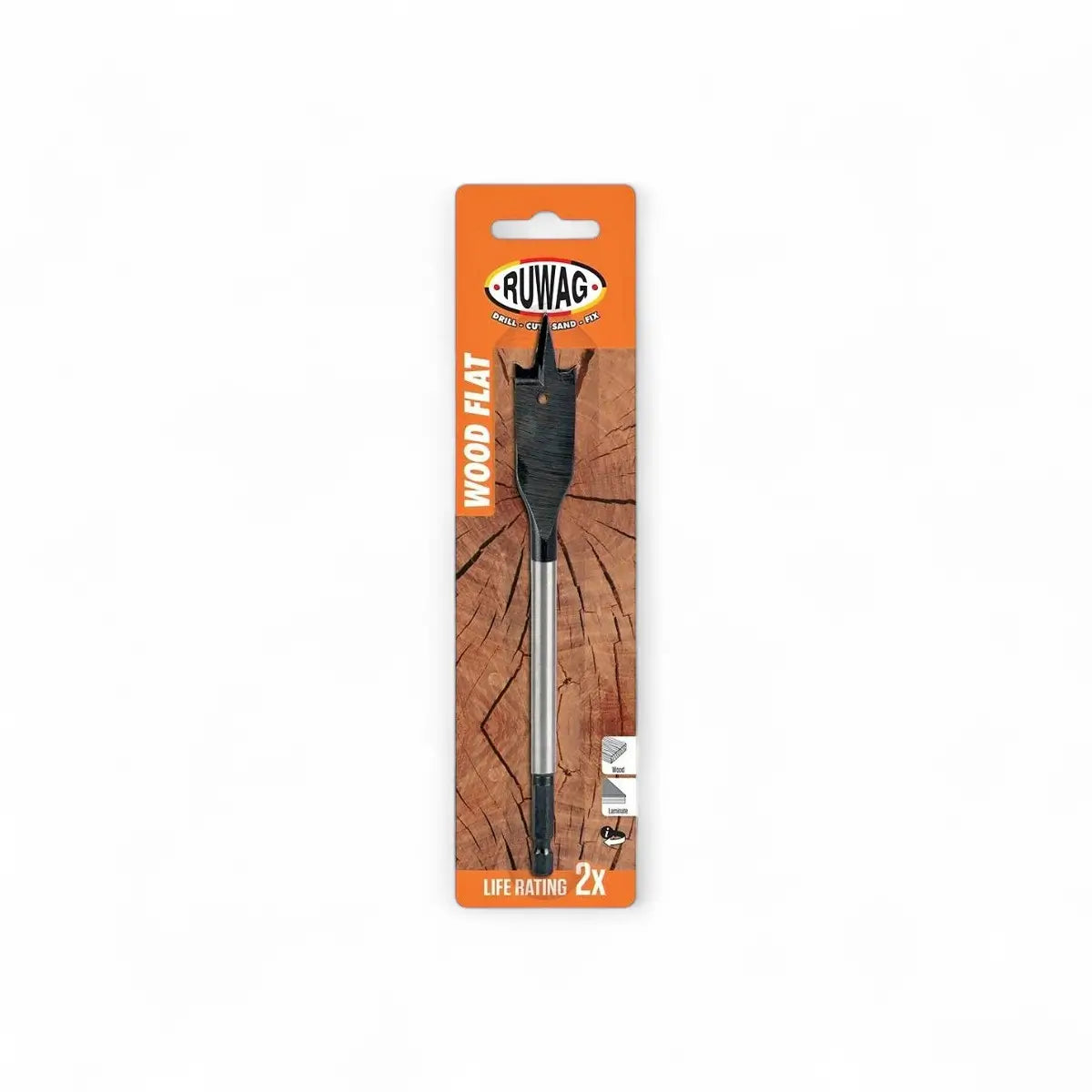Standard Flat Wood Drill Bit (Carded)
