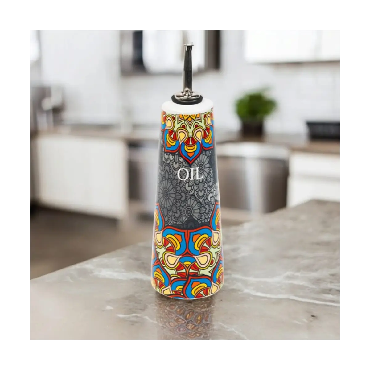 Ceramic olive oil dispenser