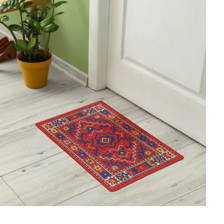 Ethnic patterned floor mat