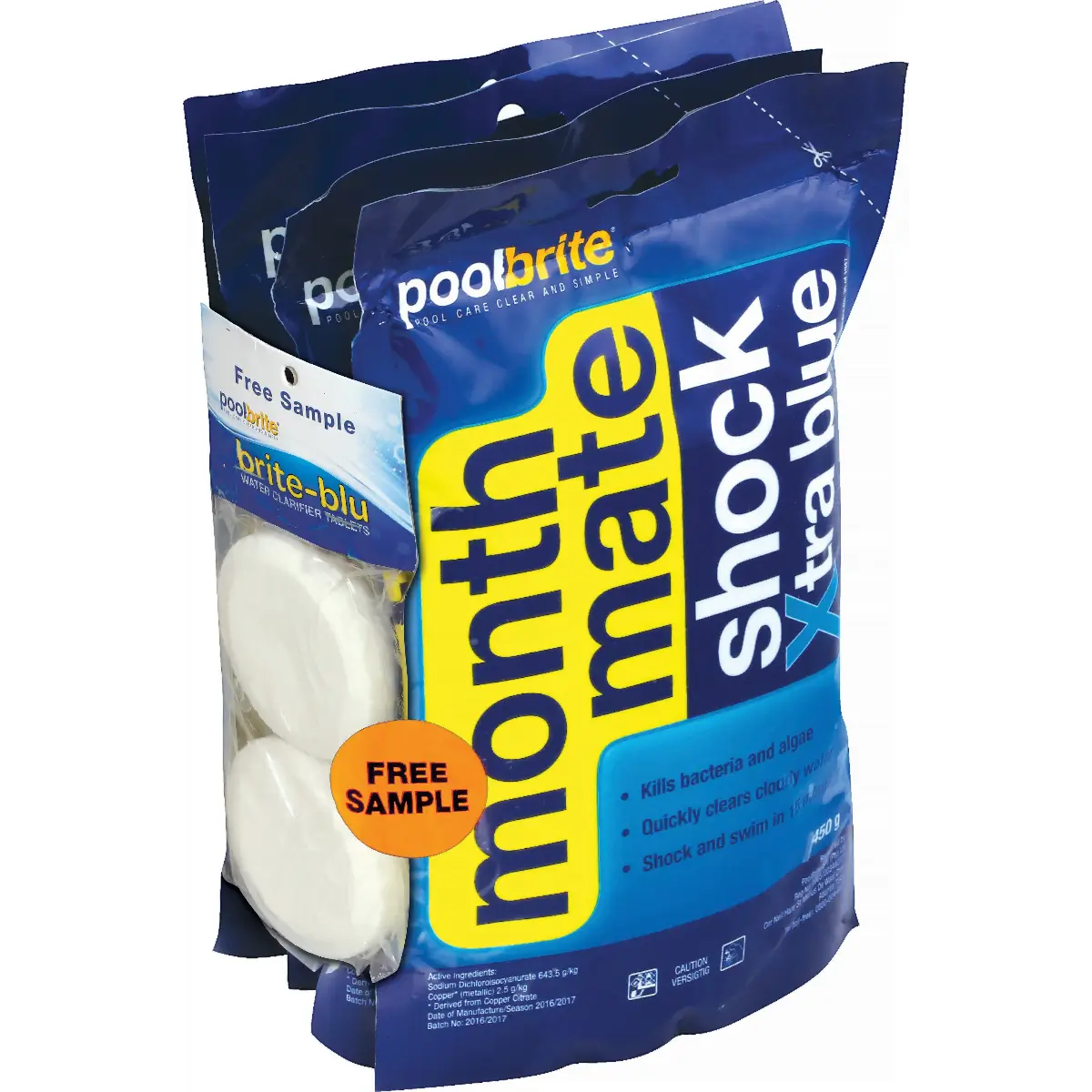 Pool chlorine shock packets
