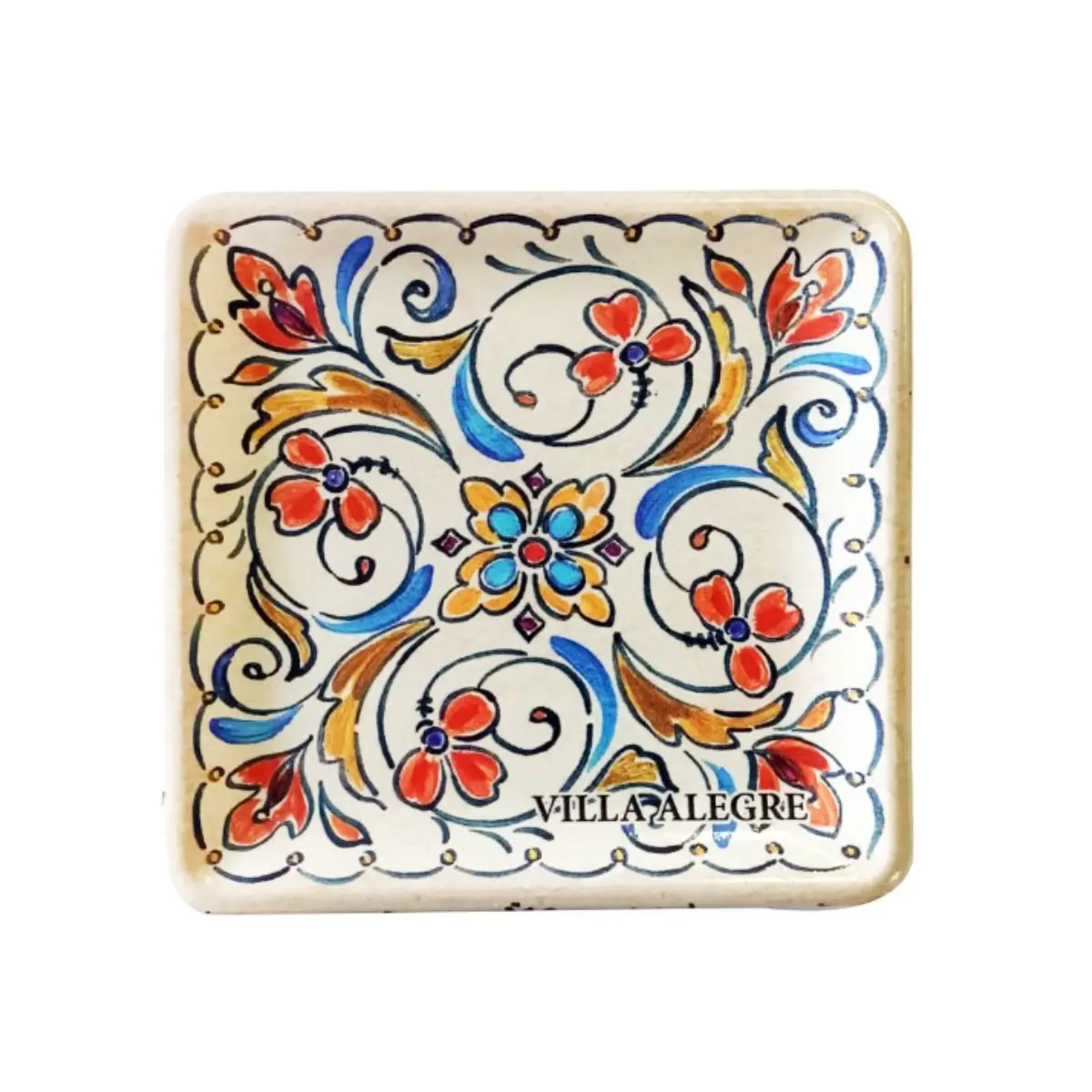 Decorative ceramic trinket plate