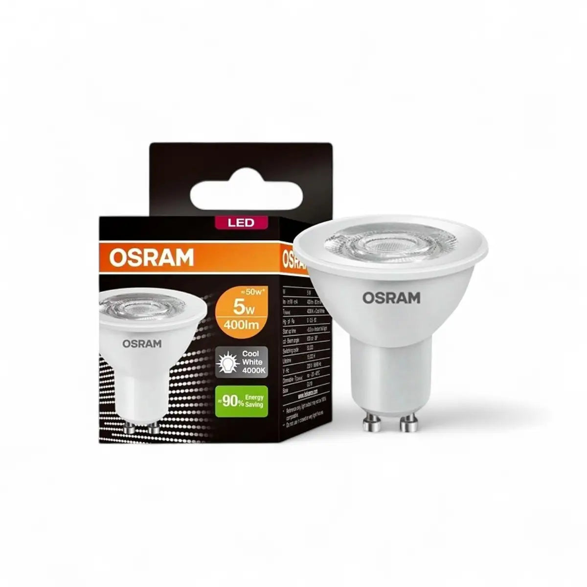 Ledvance Led Gu10 Spot 5W/840(~50W) C/W 4000K Par16 Osram Led Light