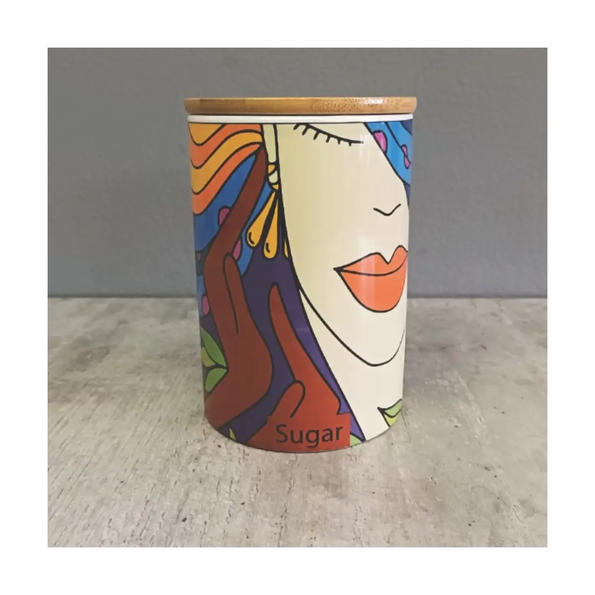 Ceramic kitchen canister set