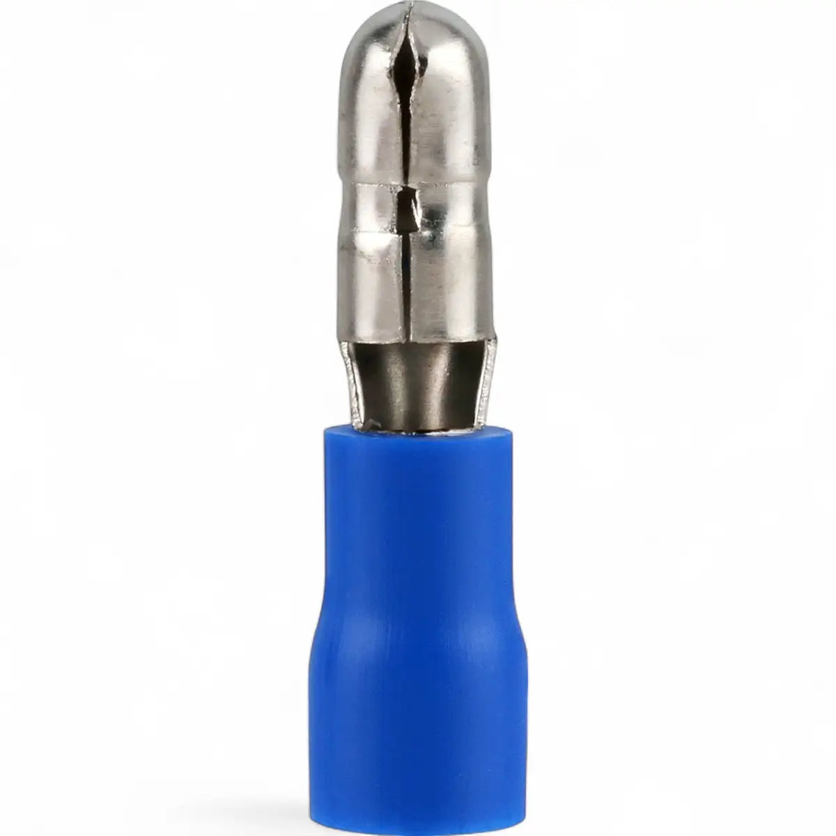 Pre-Insulated Male Bullet Terminal - Blue 4mm (25-Pack)
