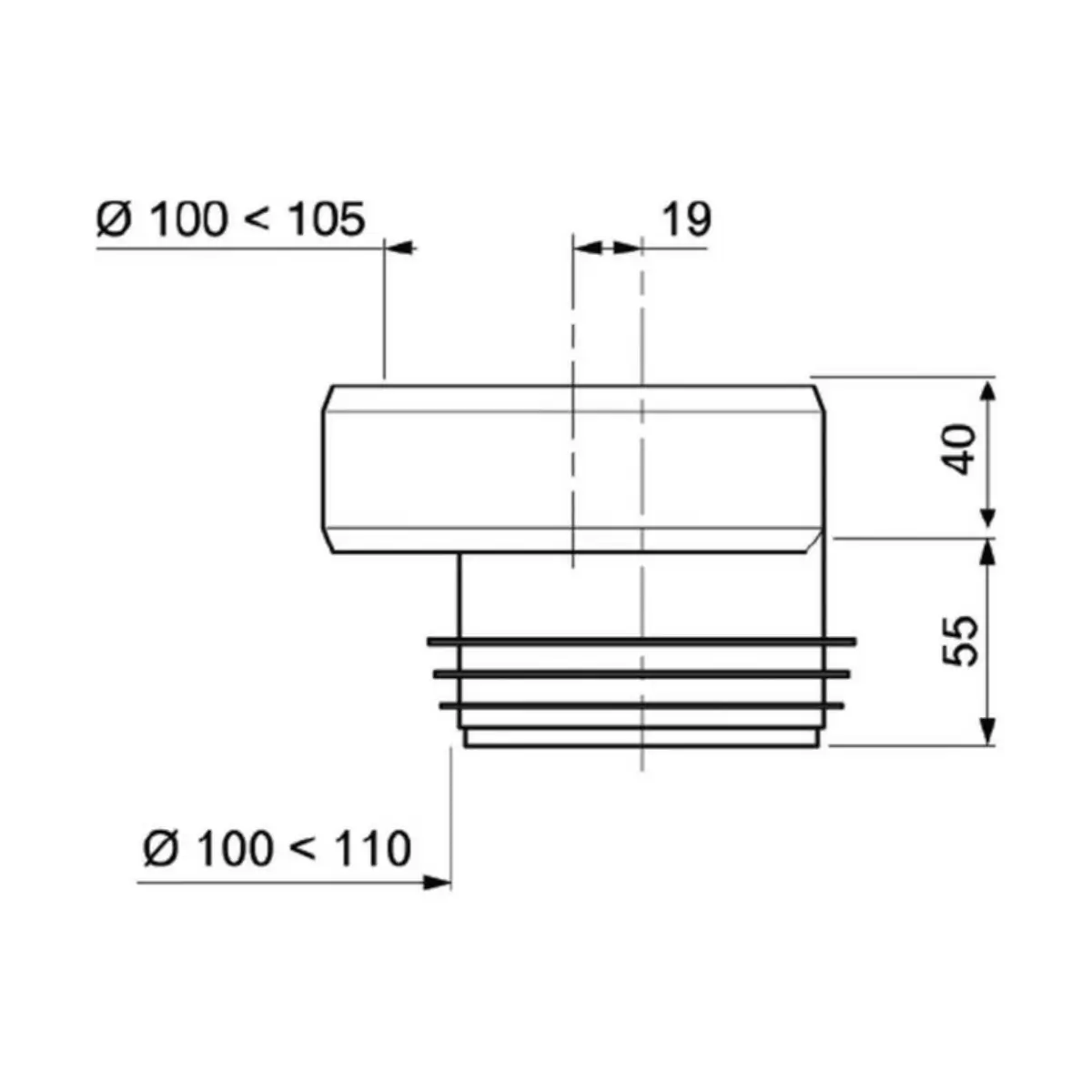 Offset toilet pan connector