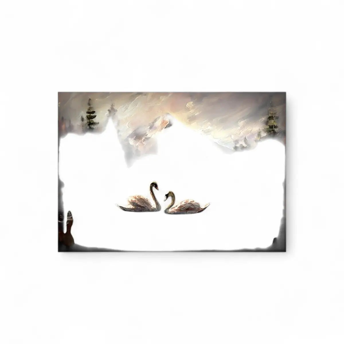 Tjhoko Paint Swan Serenity (Horizontal) Sml | 400X300 mm Decoupage Sheet
