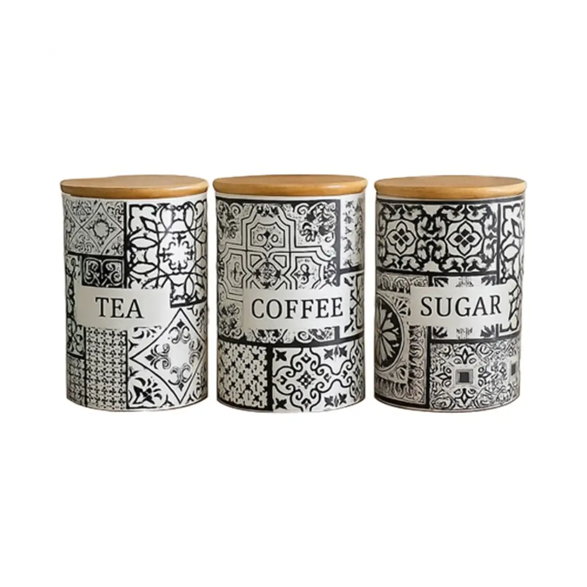 Ceramic kitchen canister set