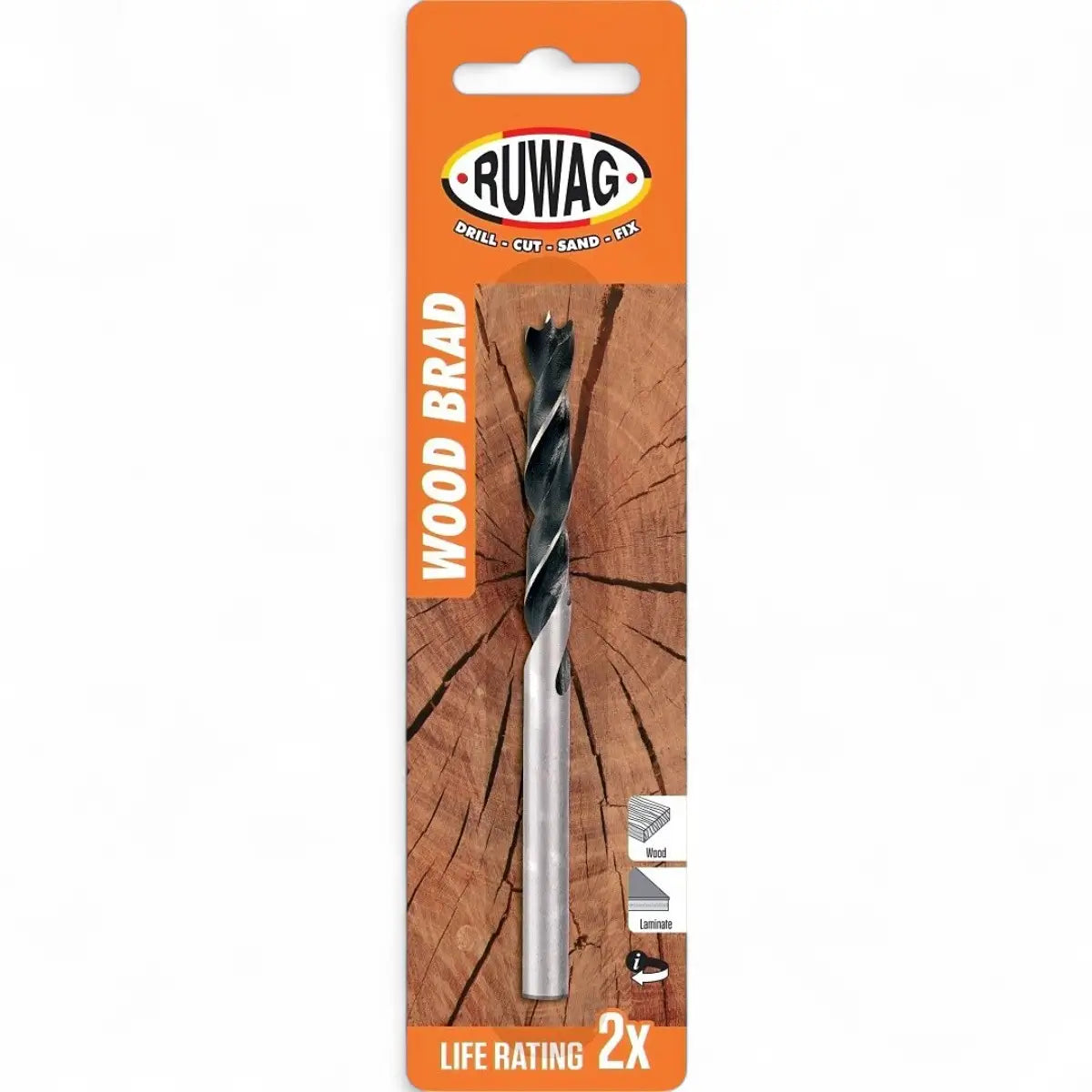 Brad Point Wood Drill Bit (Carded)