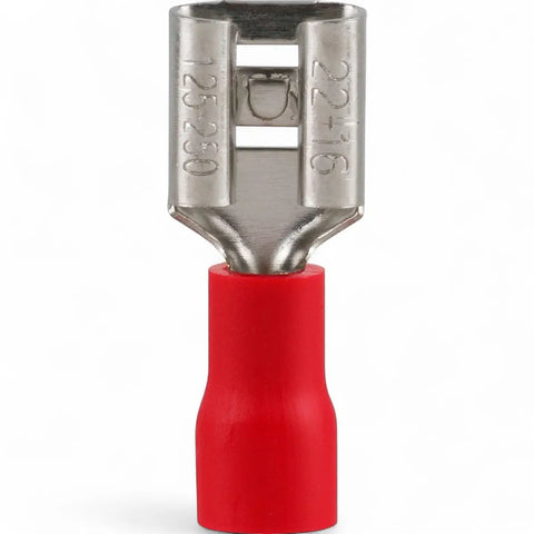 Pre-Insulated Female Disconnect Terminal - Red (8-Pack)