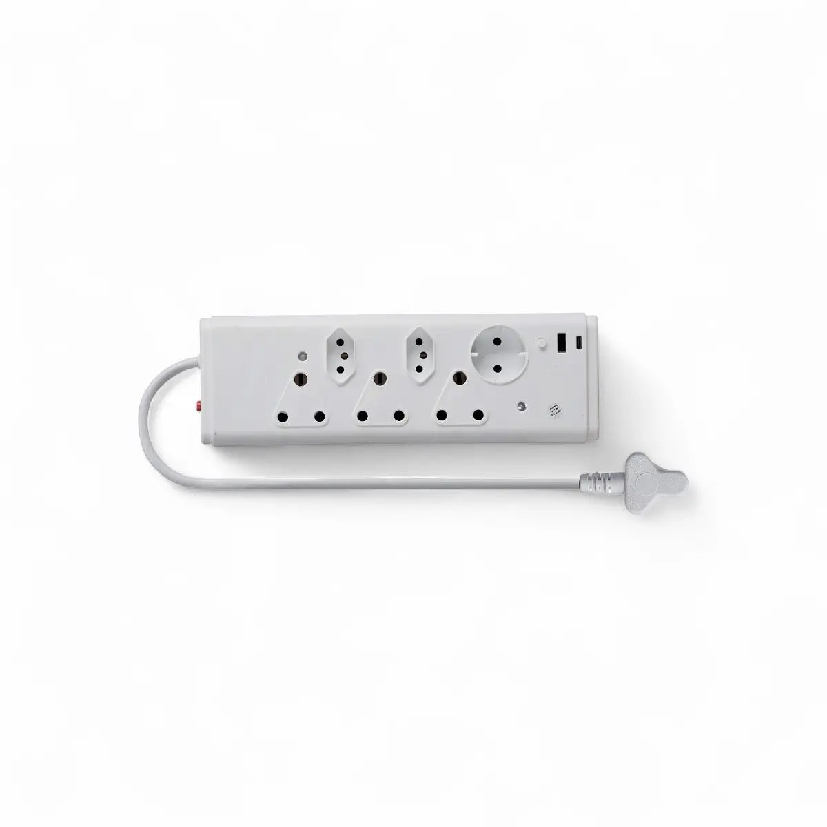 Lesco 6 Way Usb A+C 3.1A White Multi Plug Adaptor