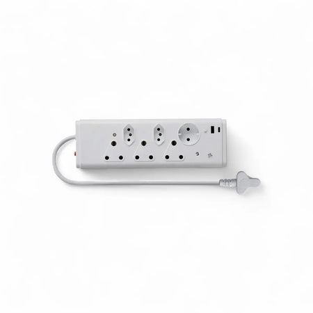 Lesco 6 Way Usb A+C 3.1A White Multi Plug Adaptor
