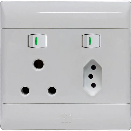 White euro wall socket