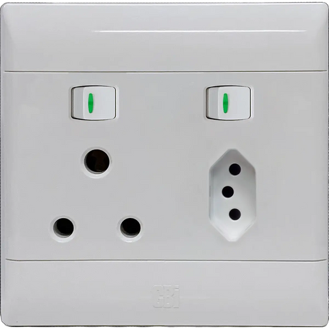 White euro wall socket