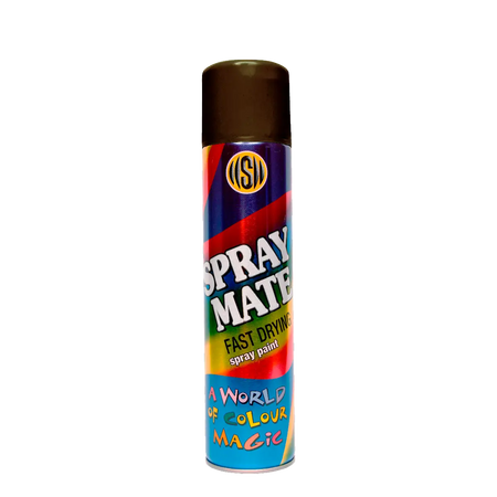 Dark brown spray paint can