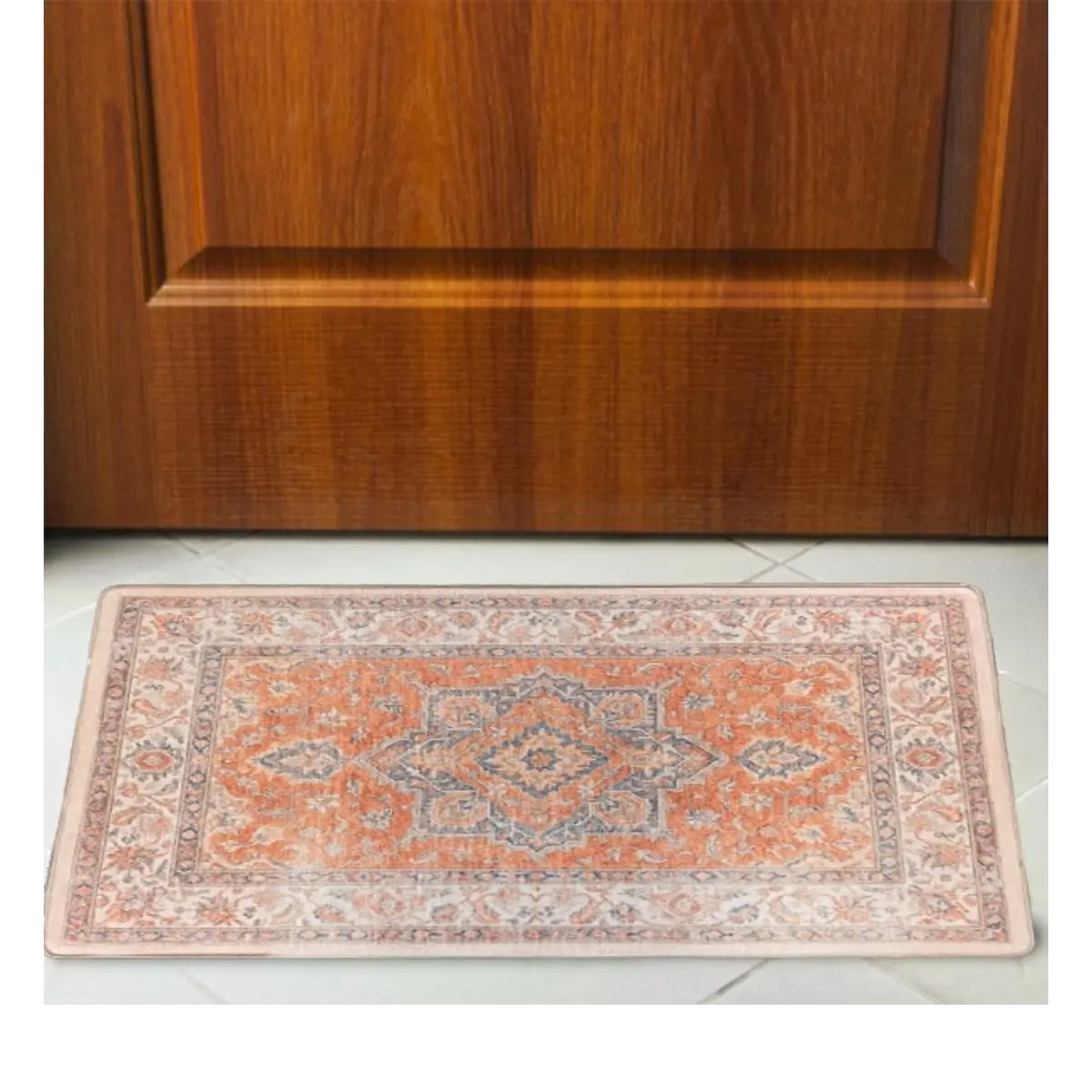 Ethnic patterned floor mat