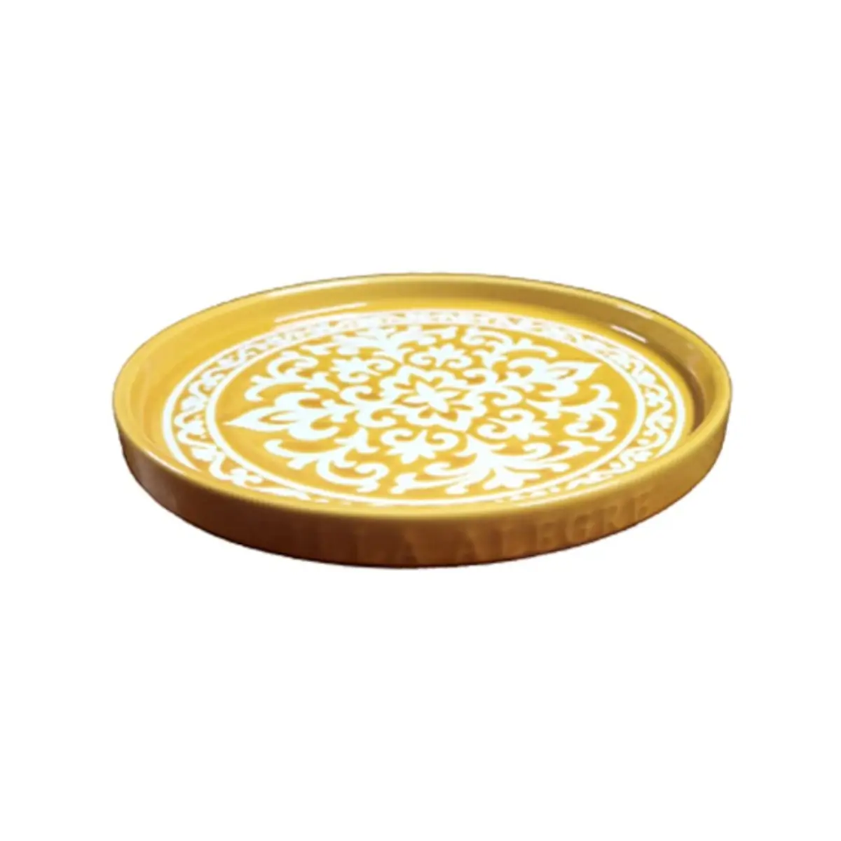 Stackable flat dinner plate