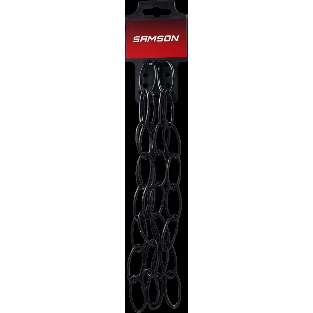 Black oval link chain