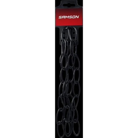 Black oval link chain