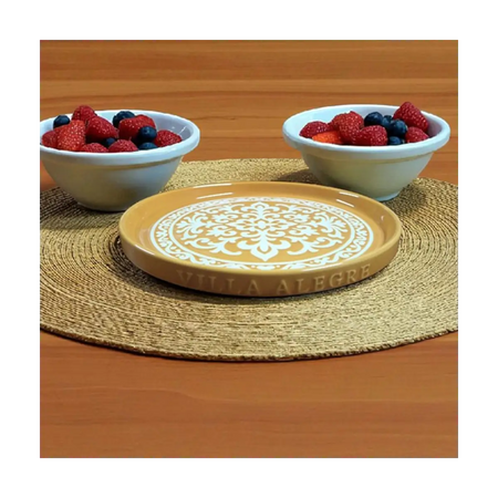 Stackable flat cake plate