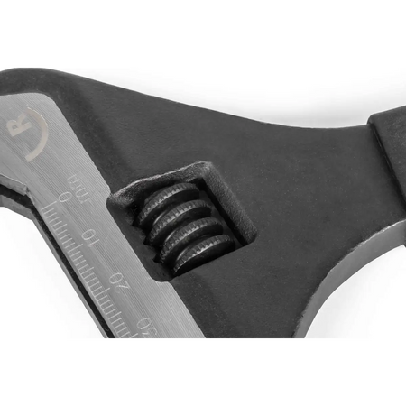 Wide jaw adjustable wrench