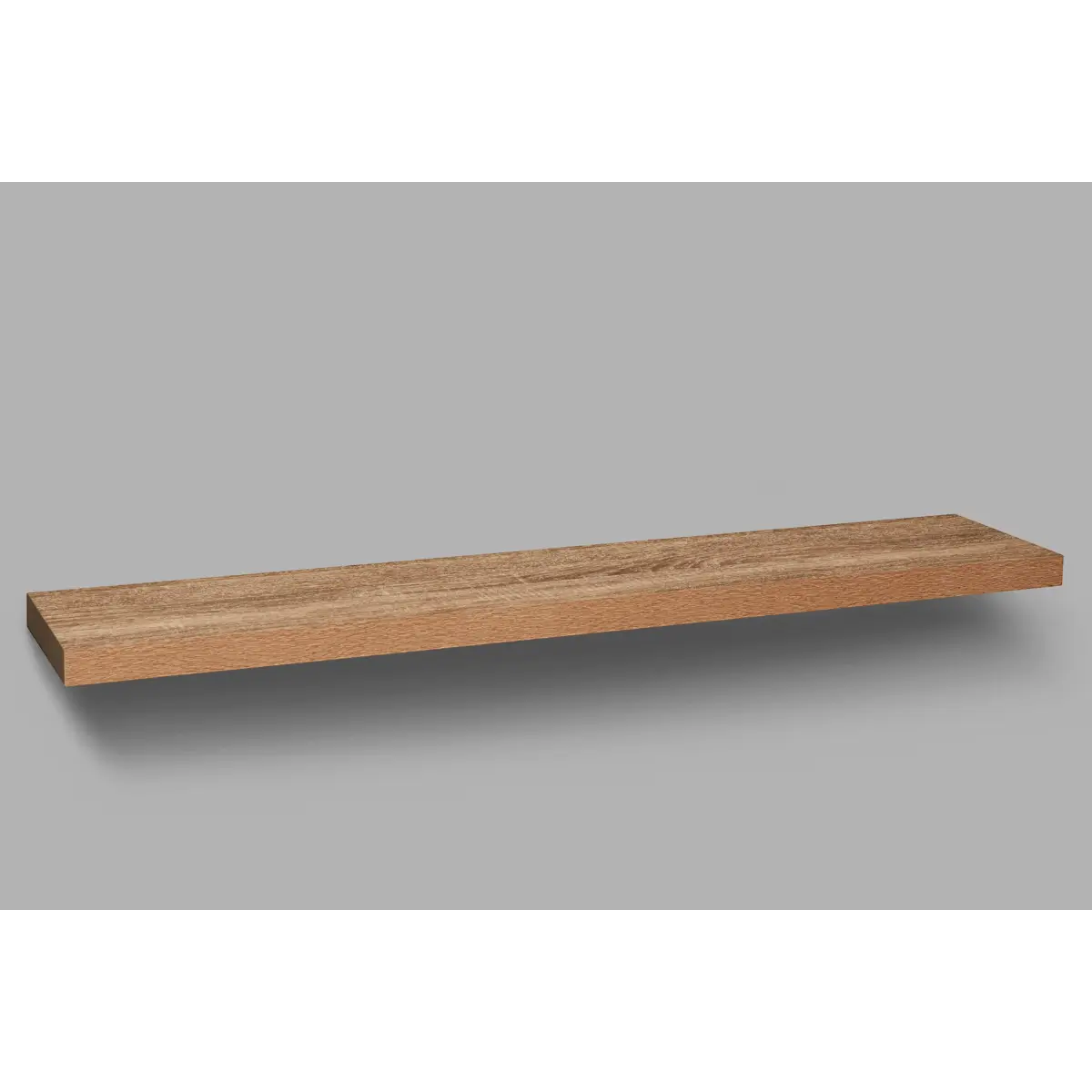 Washed oak floating shelf