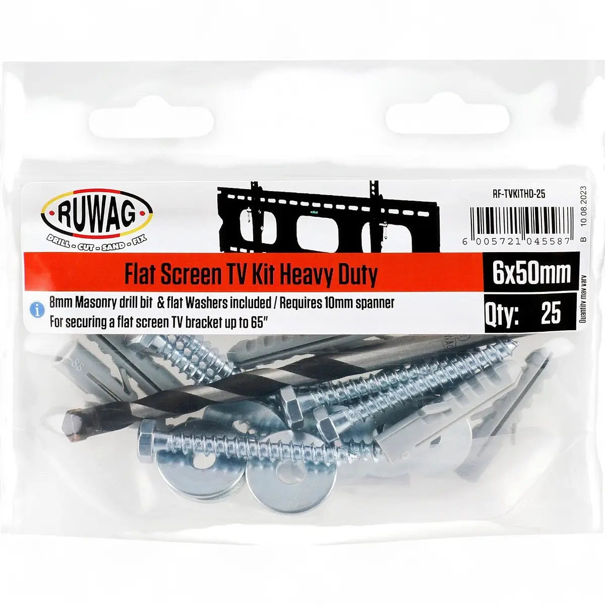 Heavy Duty Flat Screen Tv Wall Mount Fastener Kit (25-Piece)