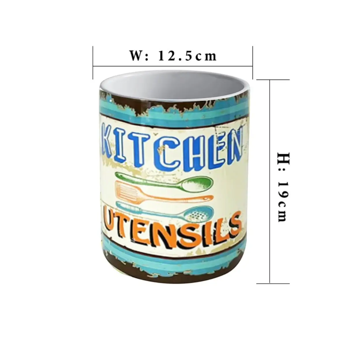 Ceramic utensil storage crock