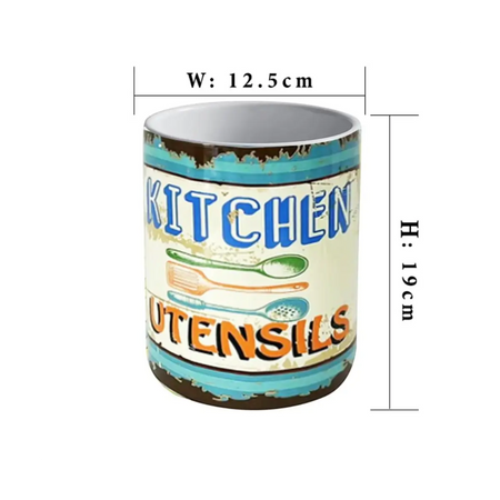 Ceramic utensil storage crock