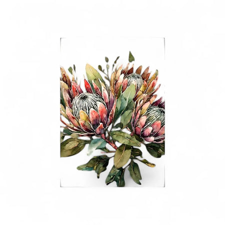 Tjhoko Paint Protea Elegance (Vertical) Sml | 400X300 mm Decoupage Sheet