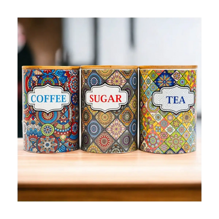 Ceramic kitchen canister set