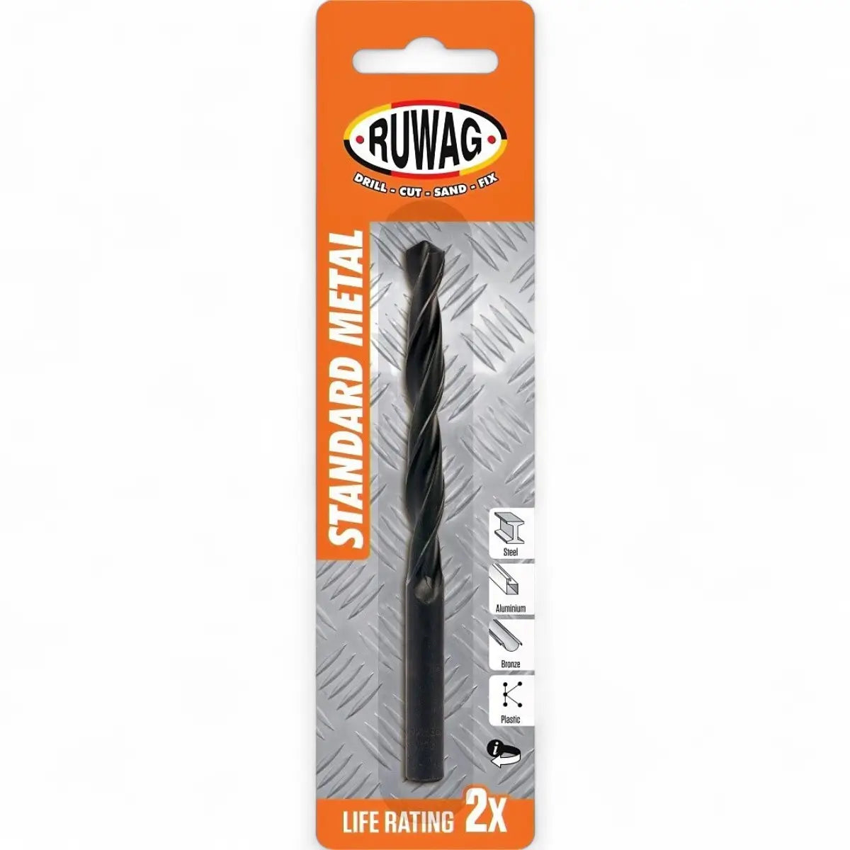 Standard Metal Drill Bit 2-Pack (Carded)