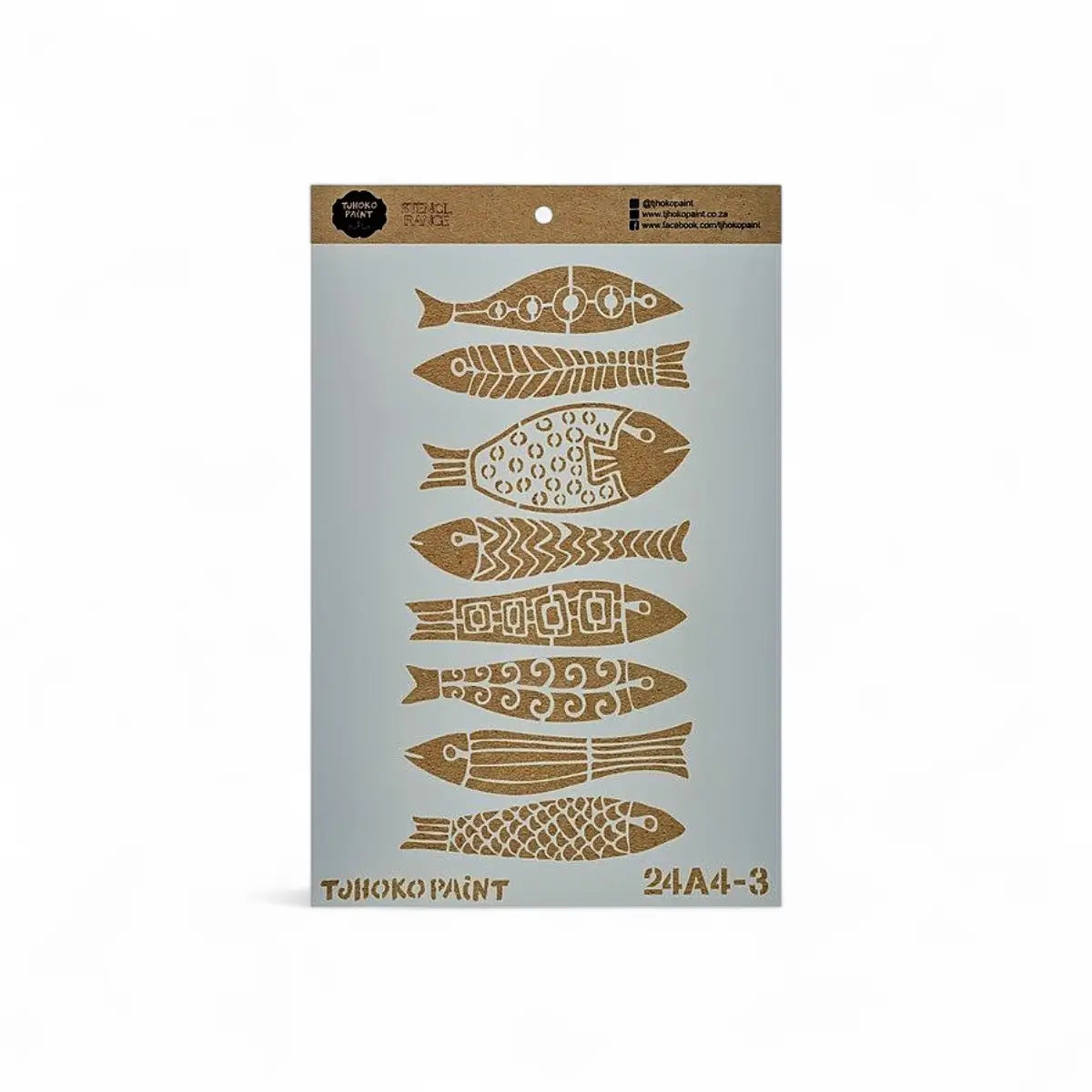 Tjhoko Paint 2024-A4-3 Funky Fish Paint Stencils