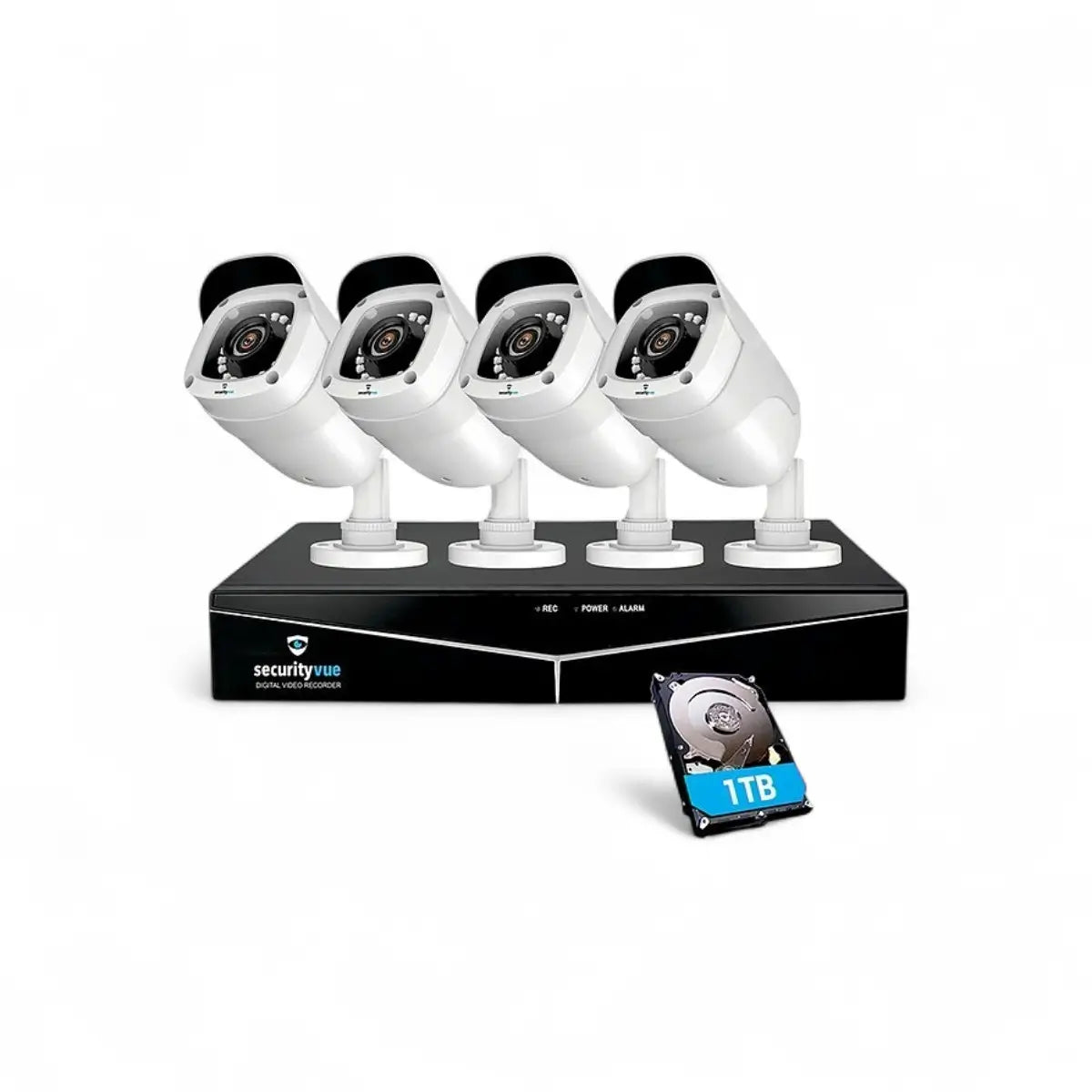 Gentech 8-Channel Dvr Surveillance System Kit With 4 Cameras