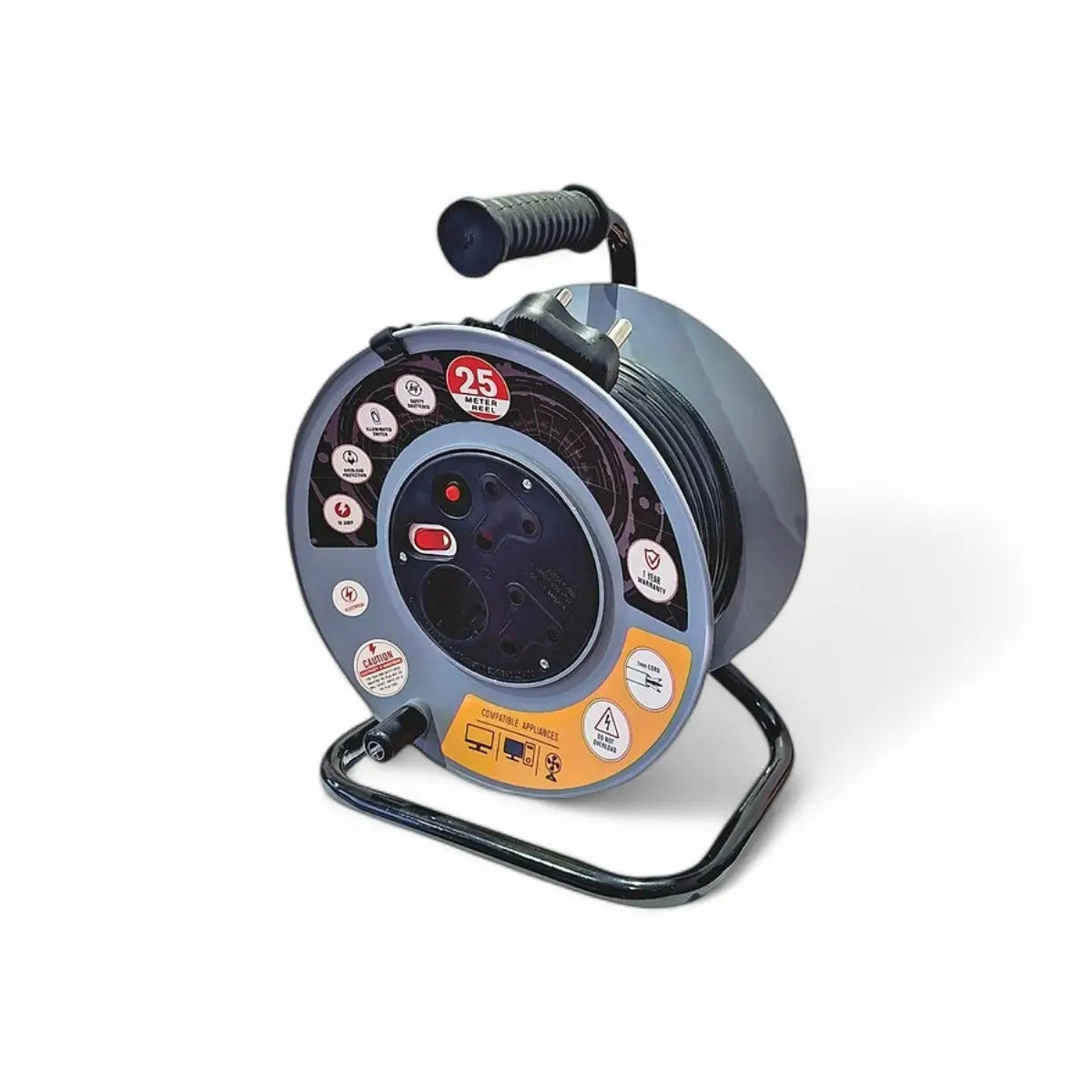Gentech 10 Amp Plastic Extension Reel (25M)