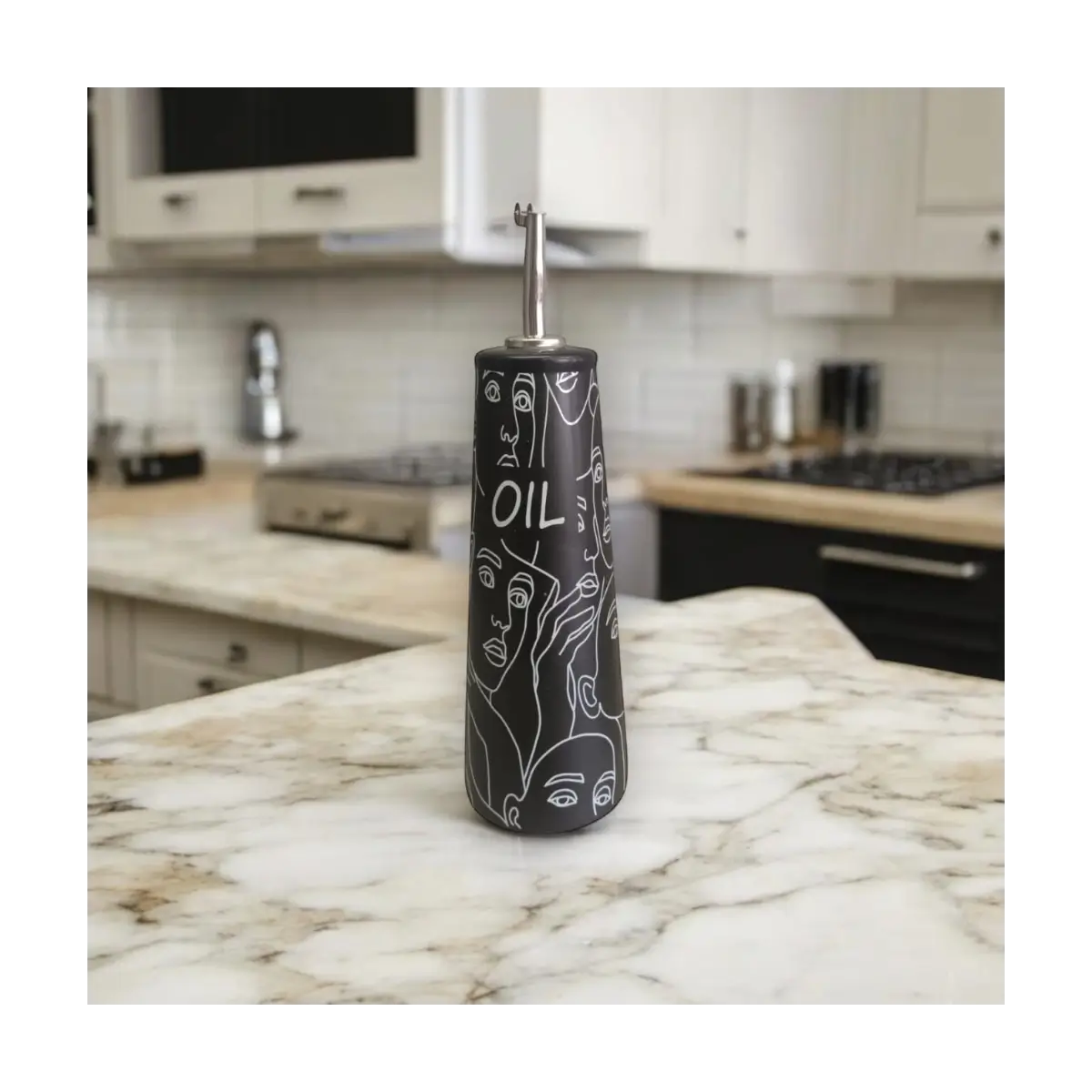 Ceramic olive oil bottle