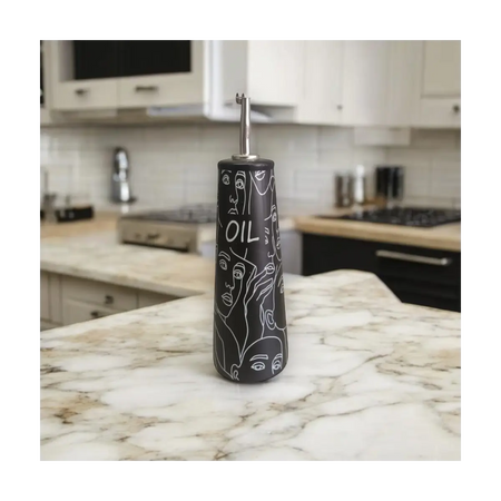 Ceramic olive oil bottle