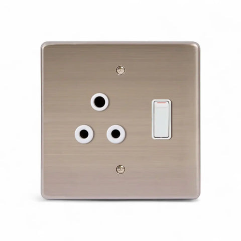 Lesco Switch Socket Sgl 100X100Mm White Sabs Switch Socket