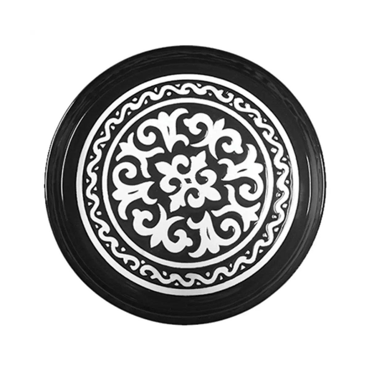 Stackable flat dinner plate