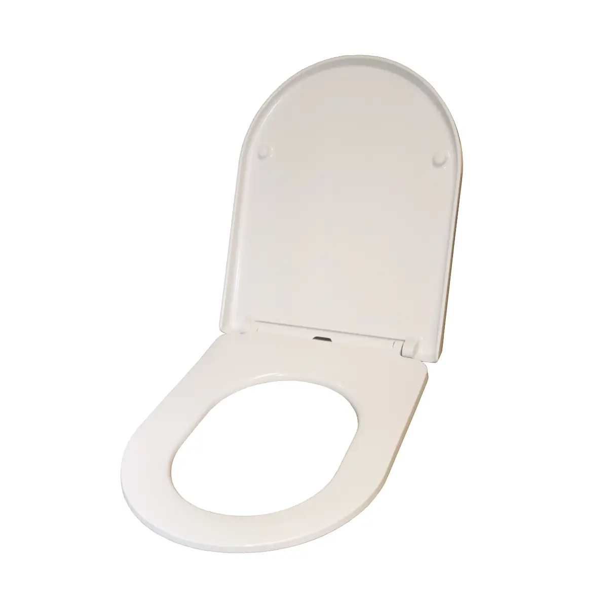 Soft close round toilet seat