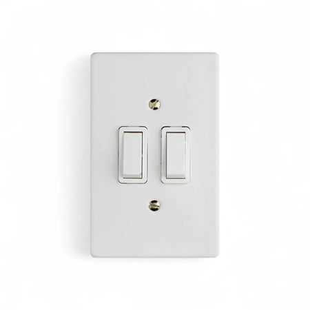 Dynamic Distributors Crabtree 2L Switch + Plate Assembled Switch Cover Plate