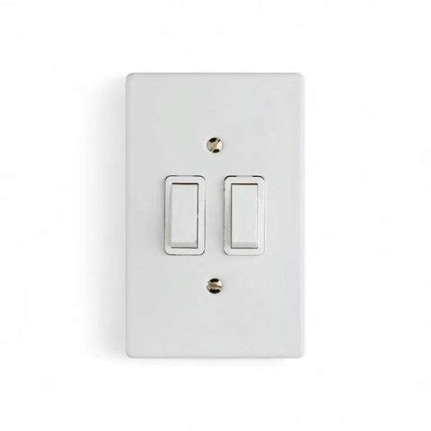 Dynamic Distributors Crabtree 2L Switch + Plate Assembled Switch Cover Plate