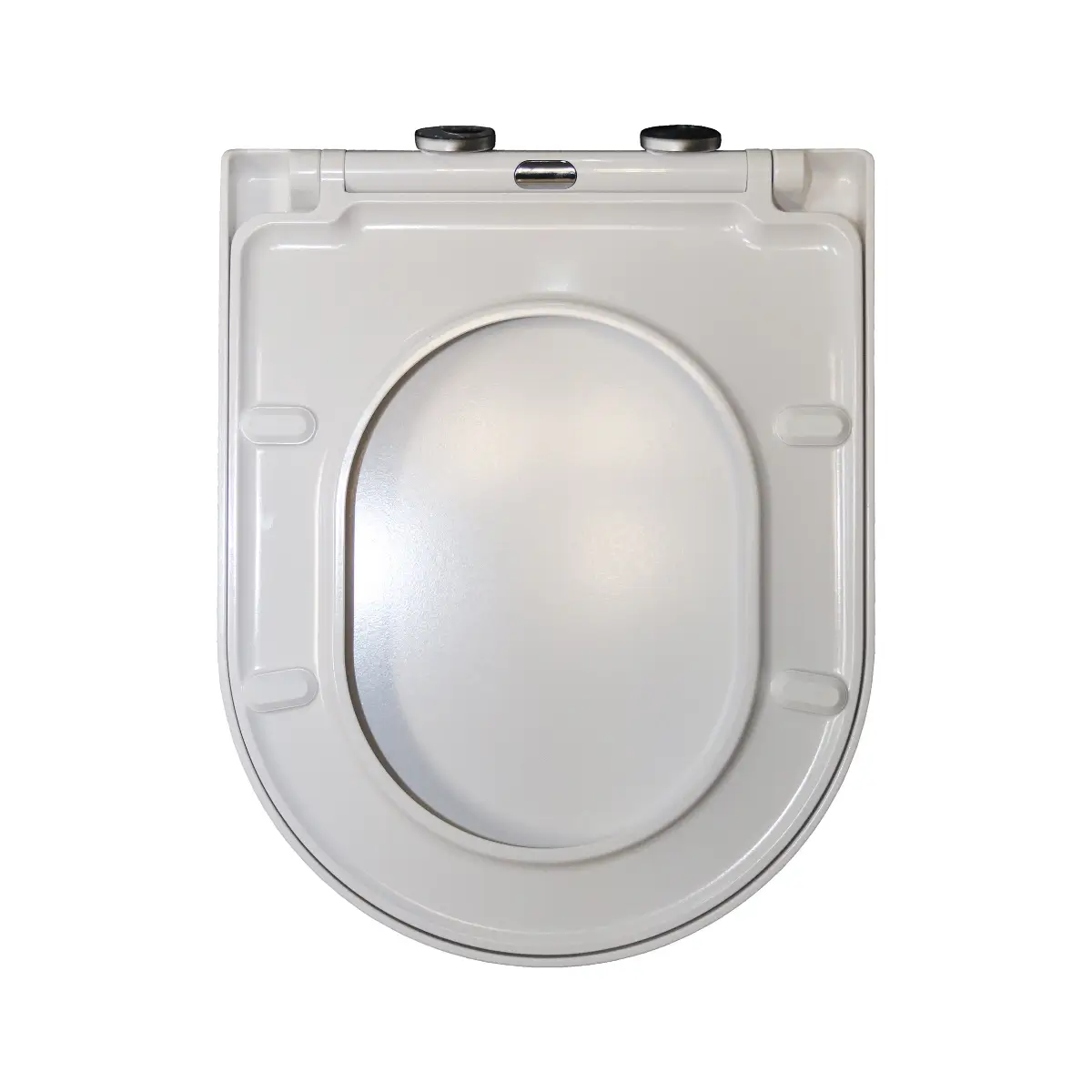 Round soft close toilet seat