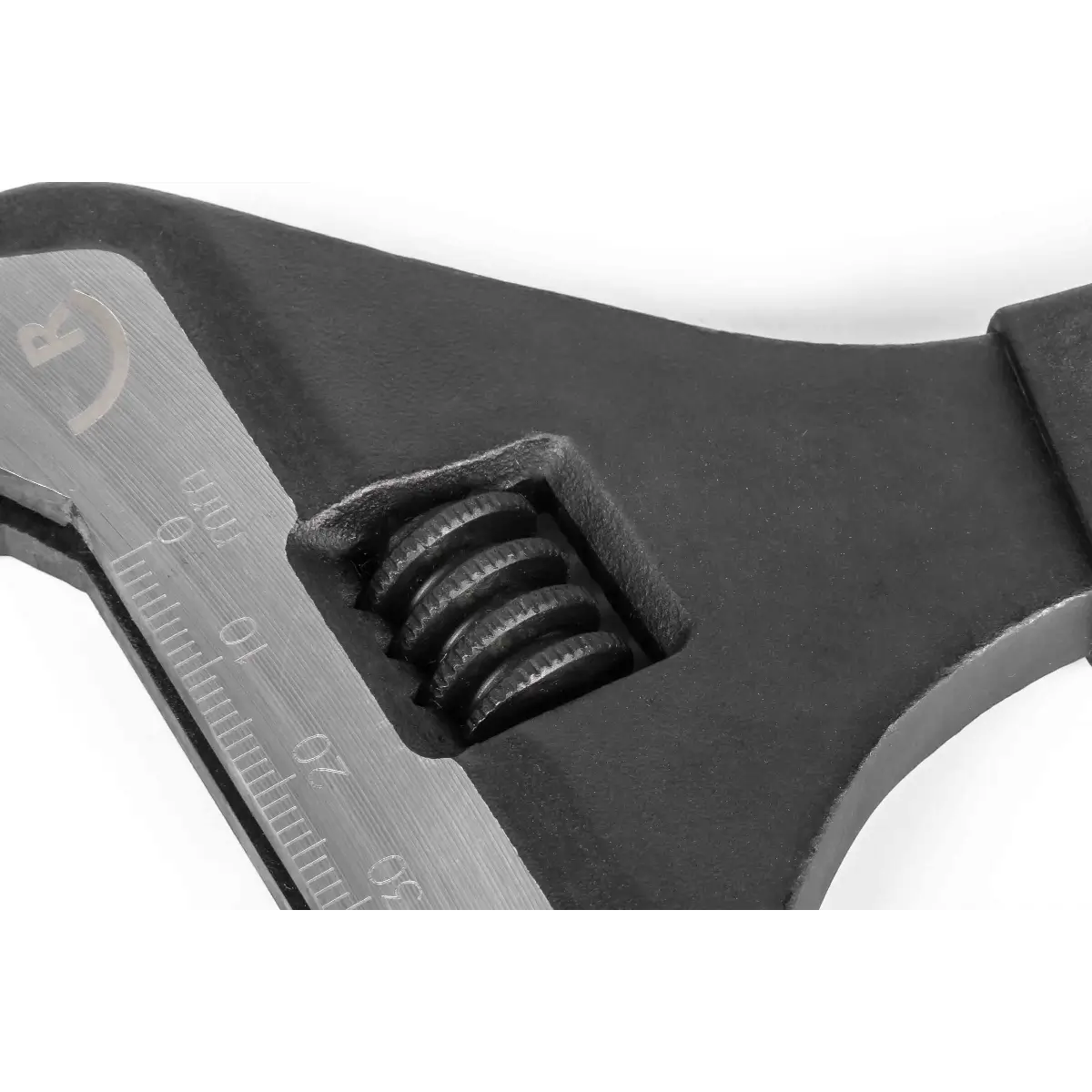 Wide jaw adjustable wrench