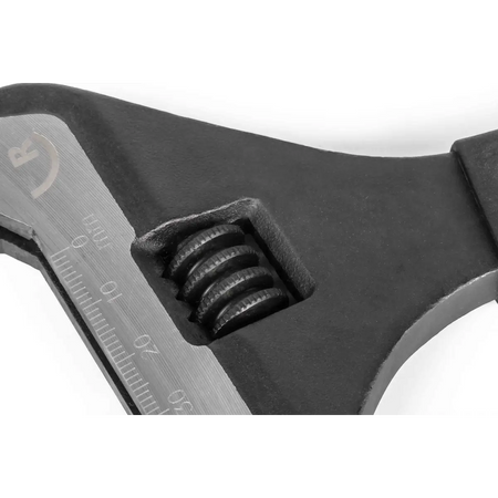 Wide jaw adjustable wrench