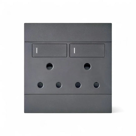 Major Tech Switched 16A RSA 100x100mm 250V Socket Outlet Double