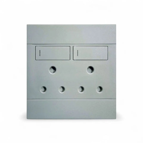 Major Tech Switched 16A RSA 100x100mm Socket Outlet Double