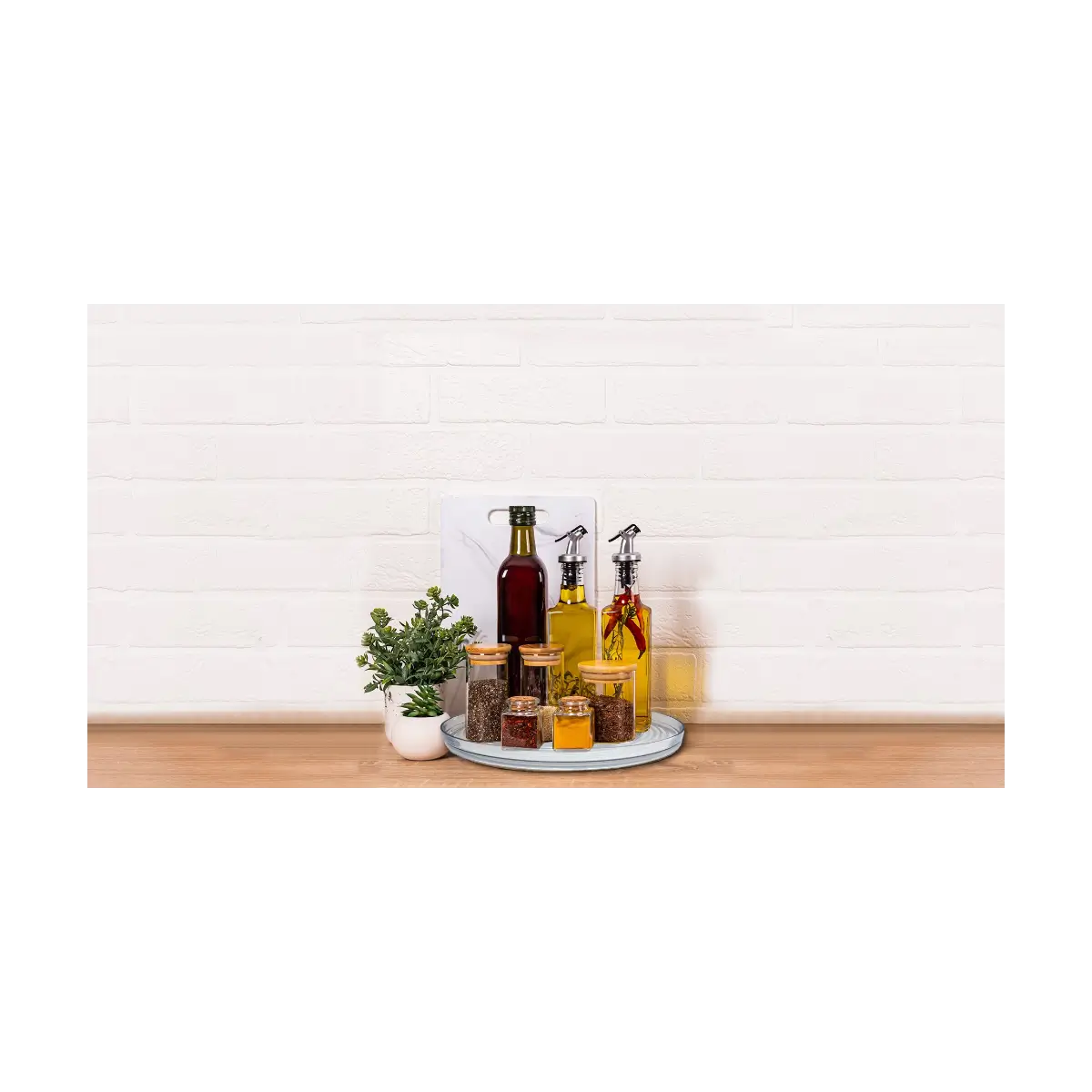 Lazy Susan kitchen organizer