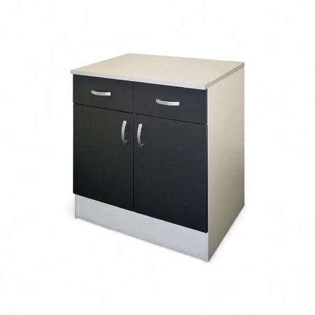 Modular Standard 800mm Base Cabinet - 2 Drawer 2 Door Vermont Slate